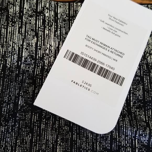 Fabletics Metallic Sports Bra and Booty Shorts Set - Picture 3 of 4